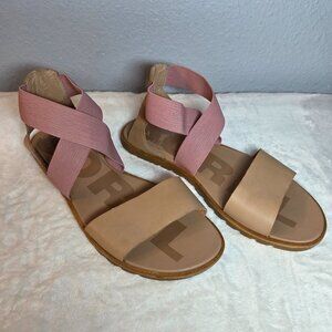 Sorel Ella II Pink and Beige Strappy Sandals – Size: 7 (Women’s)